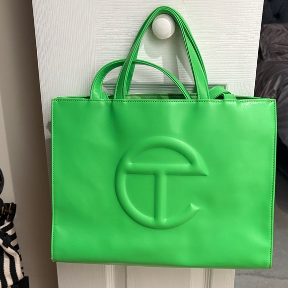 Telfar Neon Green Medium Tote Bag - Picture 1 of 2